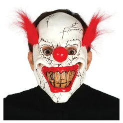 Disfrazzes Antifaces Y Gafas Para Disfraces|Accesorios Halloween Y Terror ^Careta de Payaso de terror con pelo