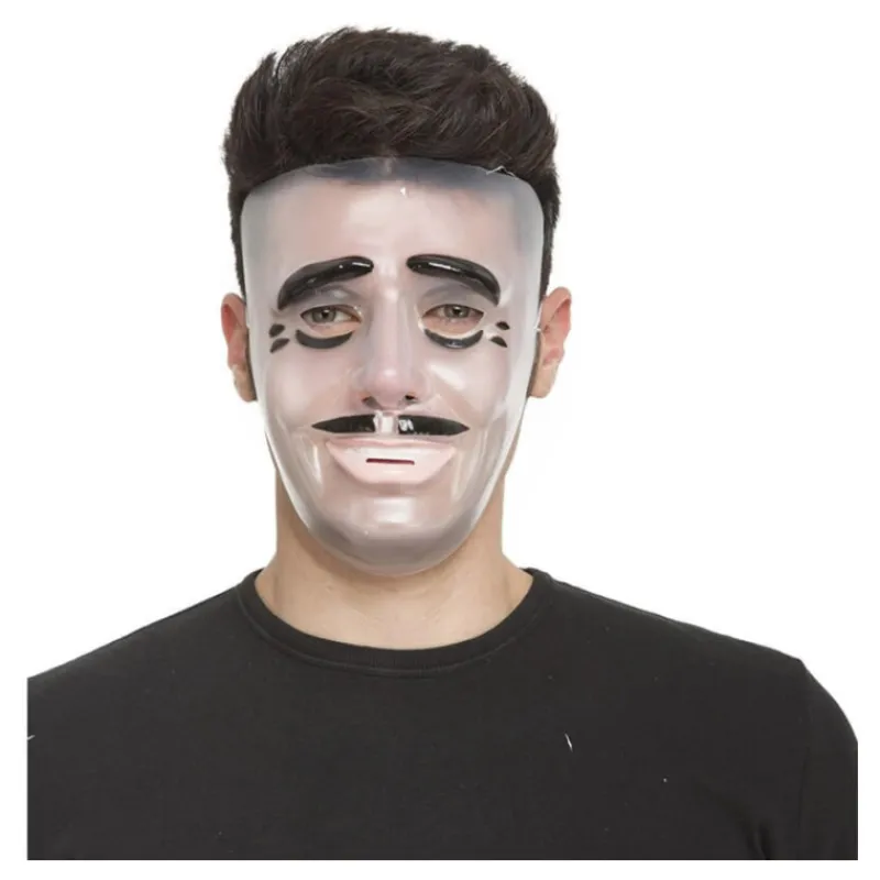 Hot Careta Transparente Hombre con Bigote Accesorios Halloween Y Terror