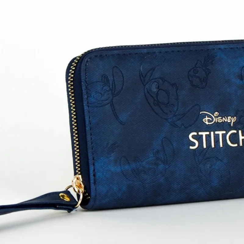 Best Cartera de Polipiel Azul de Stitch 100% PU Películas Y Personajes De Disney ·Lilo Y Stitch|Bolsos Y Carteras Disney