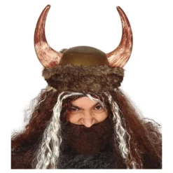 New Casco Vikingo con Cuernos y Piel Sombreros Y Cascos Para Disfraces