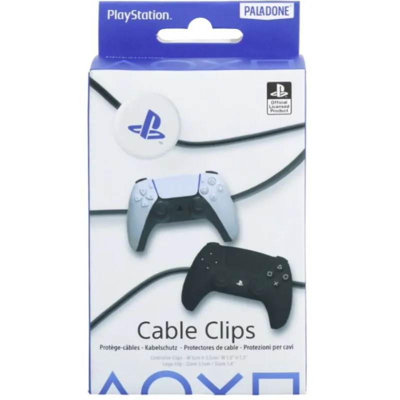 Paladone Products Regalos Y Coleccionismo Para Gamers - Cosas De Videojuegos Míticos^Clips para Cables Playstation