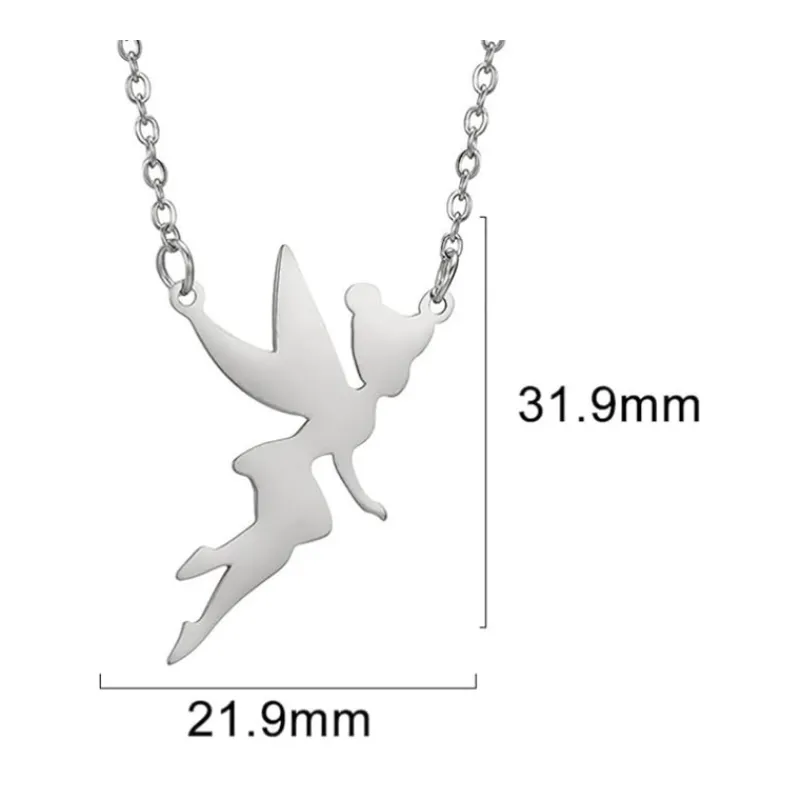 Frikileria Películas Y Personajes De Disney ·Campanilla Y Peter Pan|Joyas Disney^Colgante de Acero Campanilla Disney