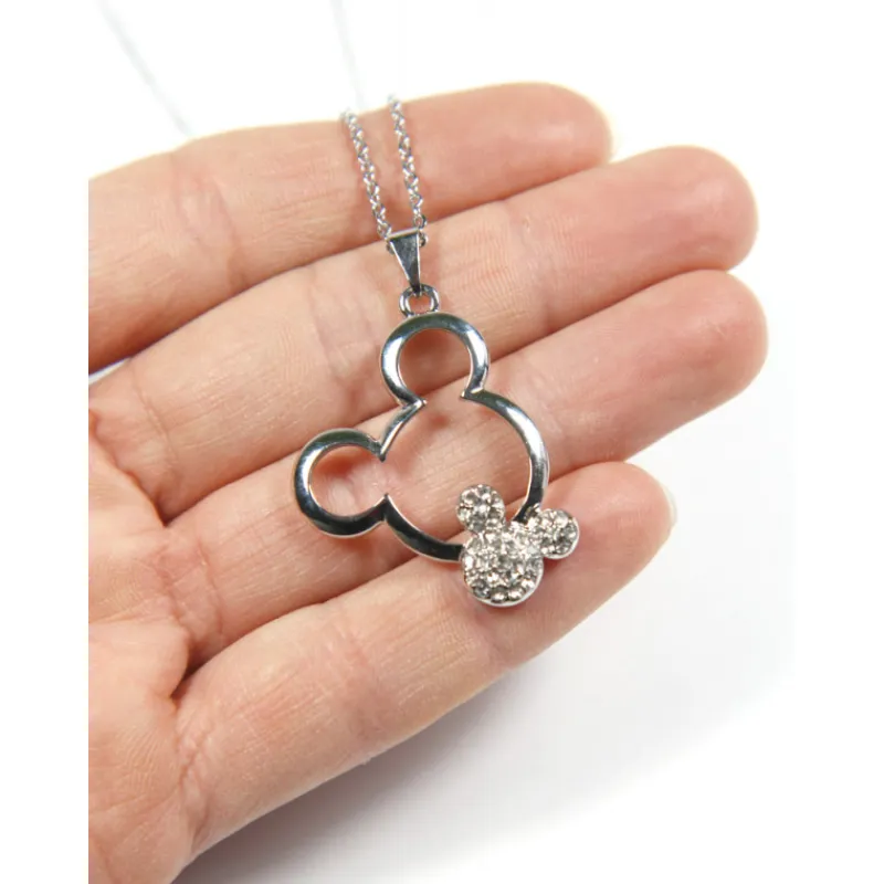 Frikileria Películas Y Personajes De Disney ·Mickey & Minnie|Joyas Disney^Colgante Mickey Mouse 90th Anniversary Acero y Circonitas