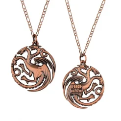 Distrineo Juego De Tronos Y La Casa Del Dragón ^Collar Blasón Targaryen - Juego de Tronos en Bronce