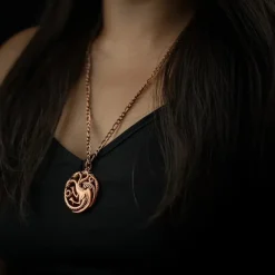Distrineo Juego De Tronos Y La Casa Del Dragón ^Collar Blasón Targaryen - Juego de Tronos en Bronce