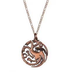 Distrineo Juego De Tronos Y La Casa Del Dragón ^Collar Blasón Targaryen - Juego de Tronos en Bronce