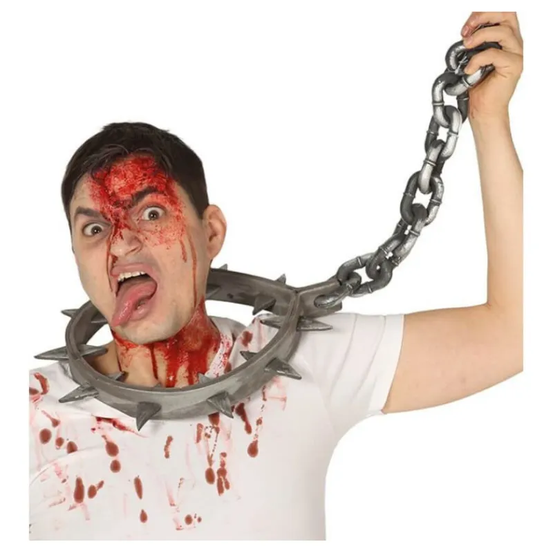 Disfrazzes Accesorios Halloween Y Terror ^Collar de Castigo con Cadena 80 cm