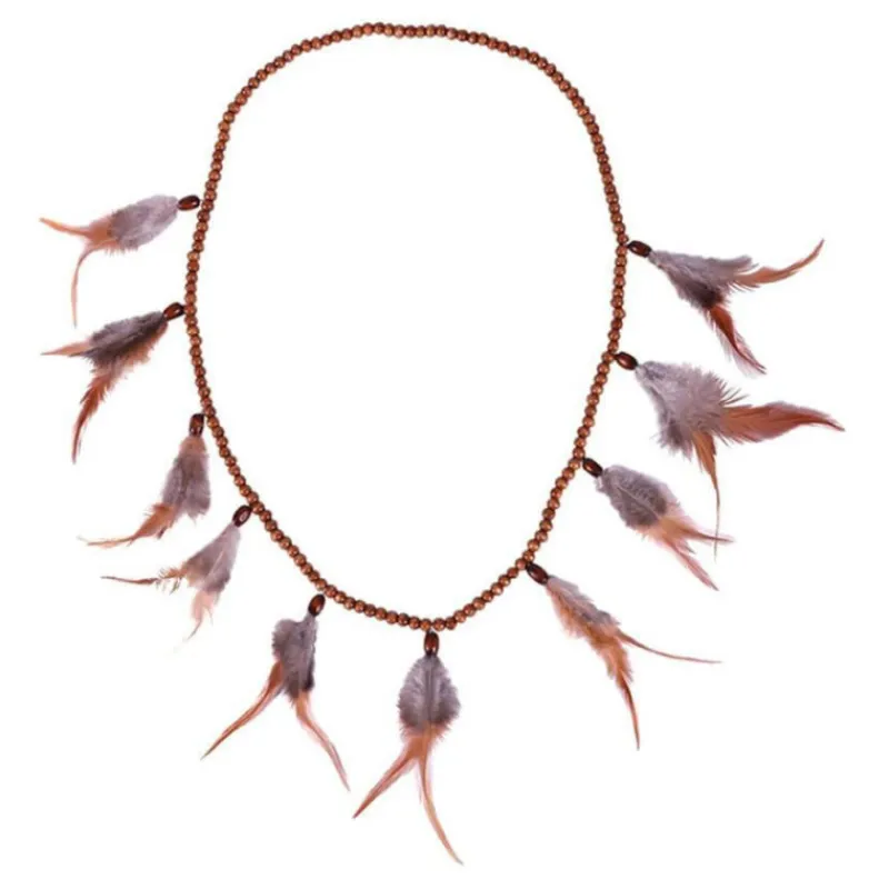 Sale Collar Indio con Plumas de 42 Cm Complementos Para Disfraces