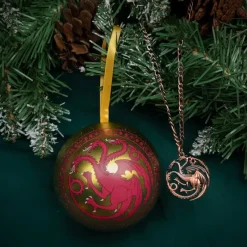 Cinereplicas Juego De Tronos Y La Casa Del Dragón ^Collar Targaryen de Game of Thrones - Edición Navideña