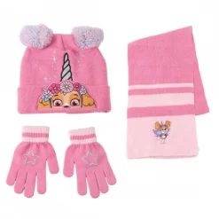 Online Conjunto 3 Piezas Bufanda Paw Patrol Complementos 100% Acrílico - Rosa Niños Tiempo Libre Kids|Ropa Y Téxtil: Cosas Que Ponerse Para Niños