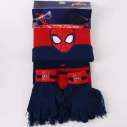 Niños Cerdá Kids Marvel Y Dc Para Niños|Ropa Y Téxtil: Cosas Que Ponerse Para Niños ^Conjunto 3 Piezas Bufanda Spiderman Complementos, 100% Acrílico, Azul