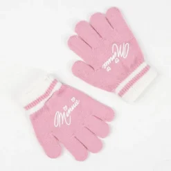 Conjunto 3 Piezas Bufanda Minnie Complementos 100% Acrílico - Rosa Niños Disney Para Niñas|Ropa Y Téxtil: Cosas Que Ponerse Para Niños