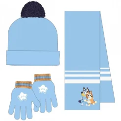 Niños Cerdá Kids Ropa Y Téxtil: Cosas Que Ponerse Para Niños |Bluey^Conjunto de 3 Piezas Bluey - Bufanda, Gorro y Guantes 100% Acrílico