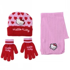 Conjunto de 3 piezas Hello Kitty - 100% Acrílico Niños Ropa Y Téxtil: Cosas Que Ponerse Para Niños