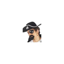 Conjunto de parche y pendiente de Pirata Diademas, Tiaras Y Coronas Disfraces |Disfraces Unisex