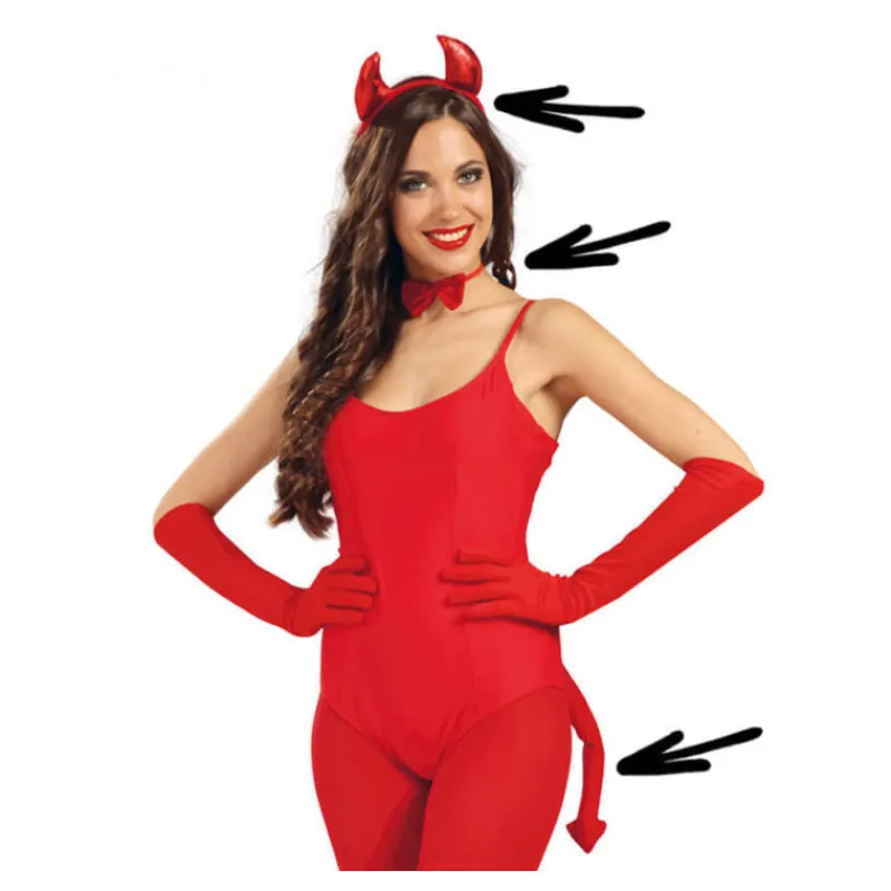Disfrazzes Accesorios Halloween Y Terror ^Conjunto Demonio de 3 piezas