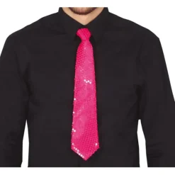 Disfrazzes Prendas Accesorias Para Disfraces^Corbata de Lentejuelas Neón en varios colores de 36 cm