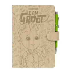 Grupo Erik Superhéroes Marvel|Más Regalos De Marvel^Cuaderno A5 y Boligrafo Proyector Groot Marvel