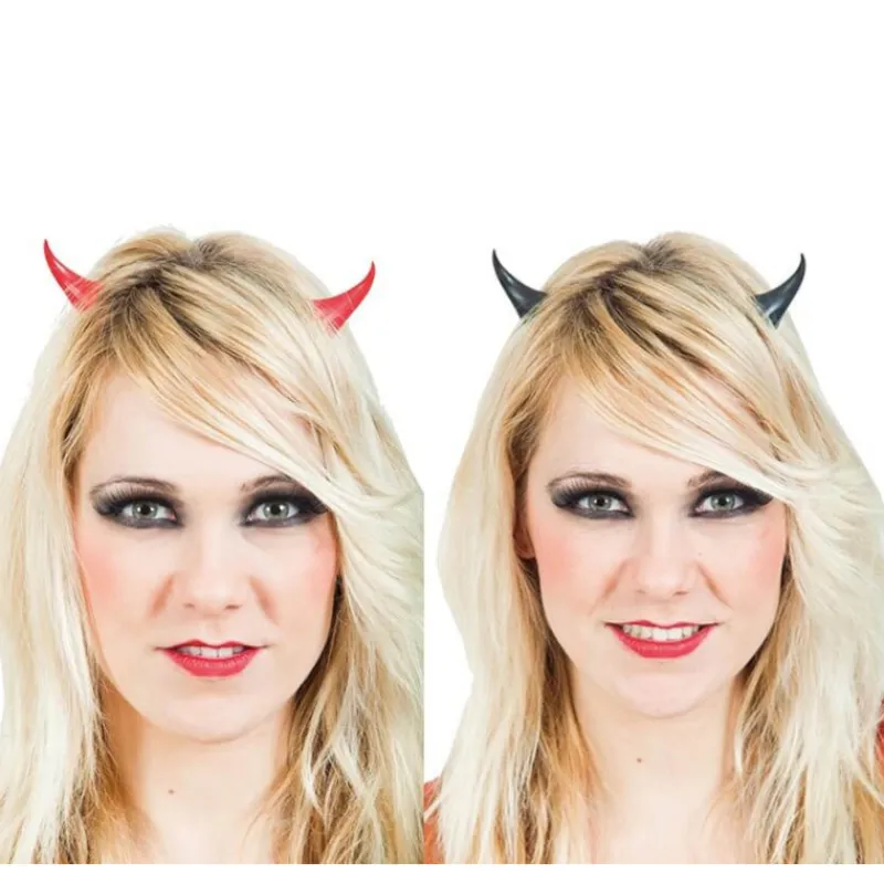 Disfrazzes Sombreros Y Cascos Para Disfraces |Accesorios Halloween Y Terror ^Cuernos de Diablesa en colores surtidos