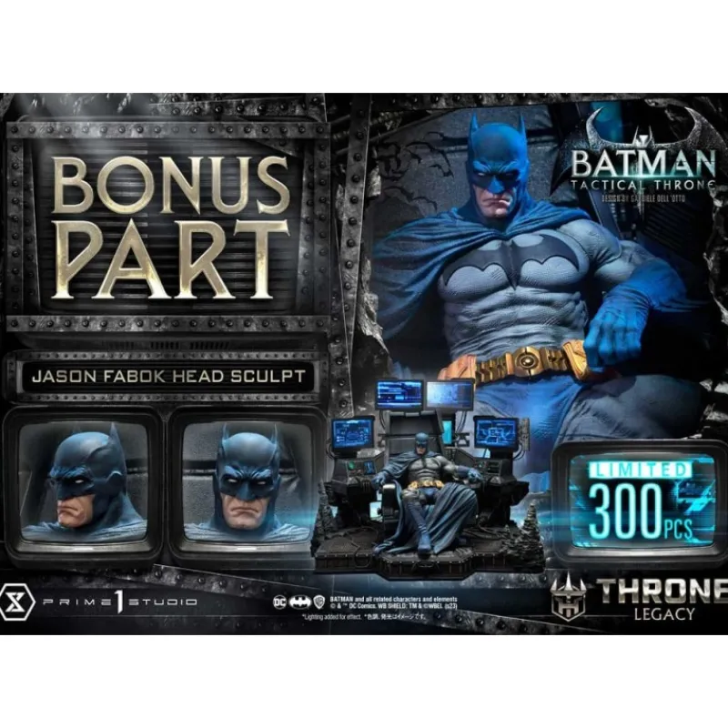 Prime 1 Studio Regalos De Superhéroes Dc|Figuras Dc^DC Comics Estatua 1/3 Batman Tactical Throne Deluxe Bonus 57 cm