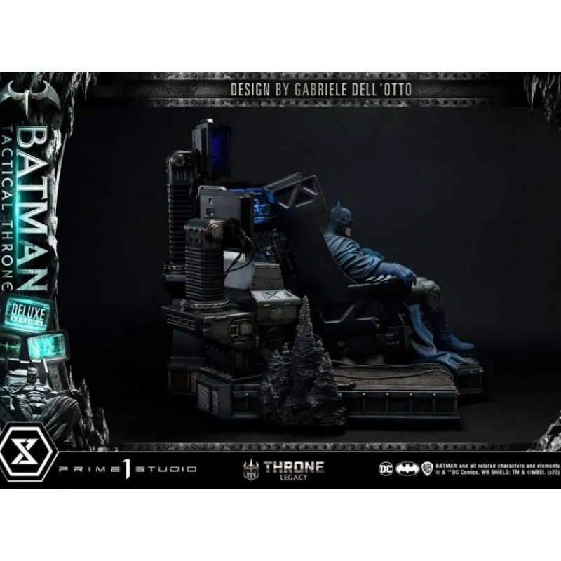 Prime 1 Studio Regalos De Superhéroes Dc|Figuras Dc^DC Comics Estatua 1/3 Batman Tactical Throne Deluxe Bonus 57 cm