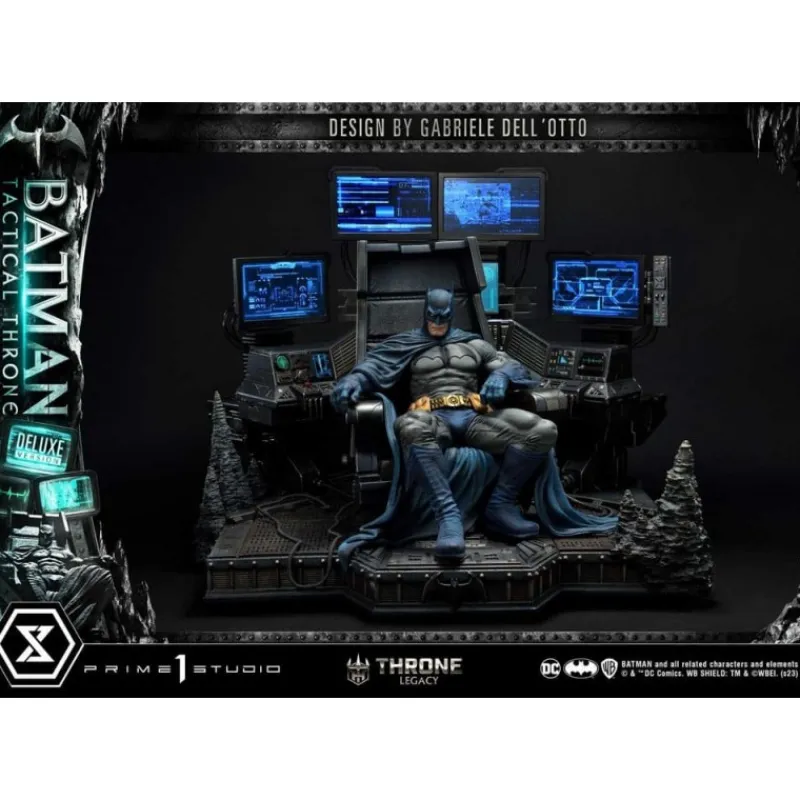 Prime 1 Studio Regalos De Superhéroes Dc|Figuras Dc^DC Comics Estatua 1/3 Batman Tactical Throne Deluxe Bonus 57 cm