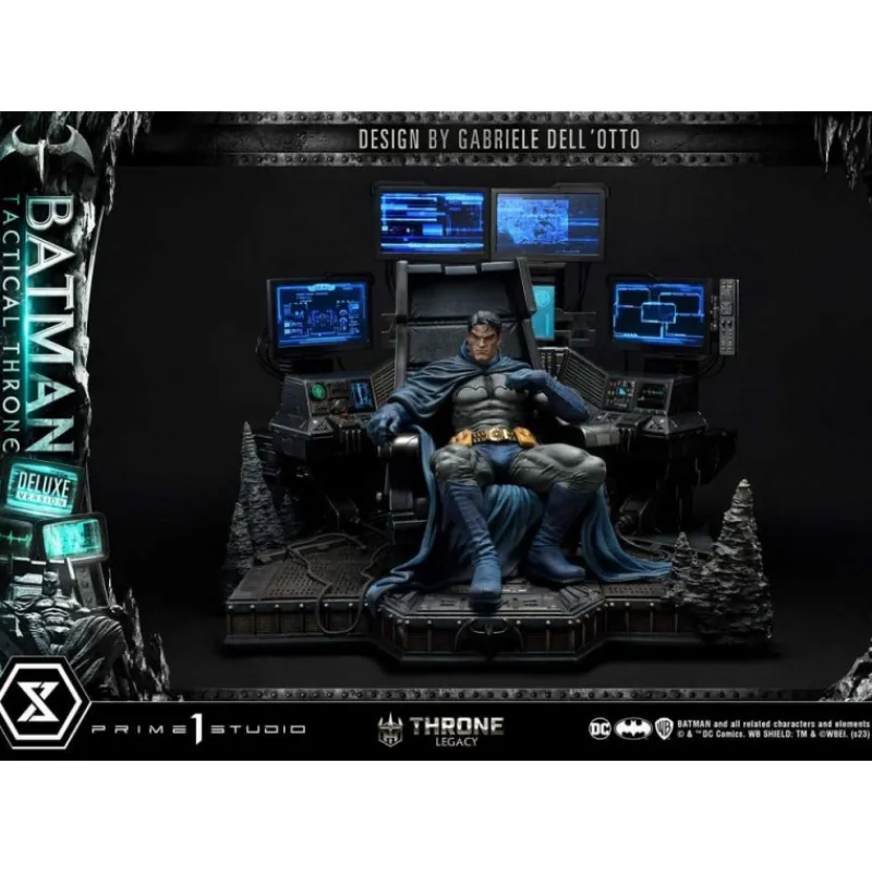 Prime 1 Studio Regalos De Superhéroes Dc|Figuras Dc^DC Comics Estatua 1/3 Batman Tactical Throne Deluxe Bonus 57 cm