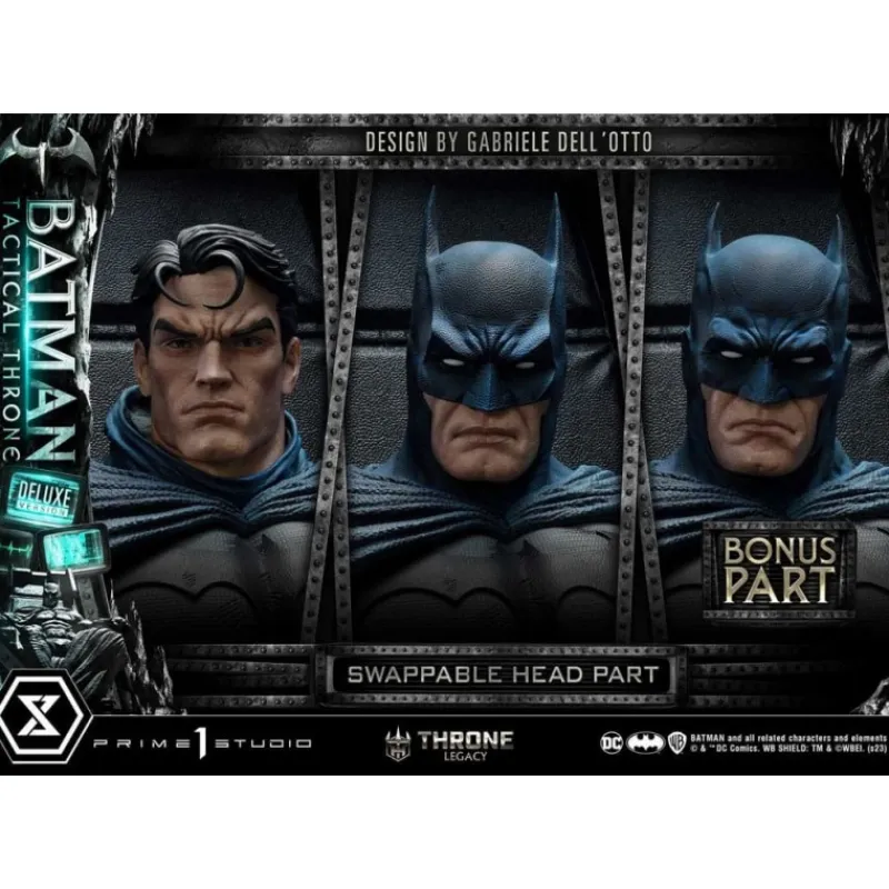 Prime 1 Studio Regalos De Superhéroes Dc|Figuras Dc^DC Comics Estatua 1/3 Batman Tactical Throne Deluxe Bonus 57 cm