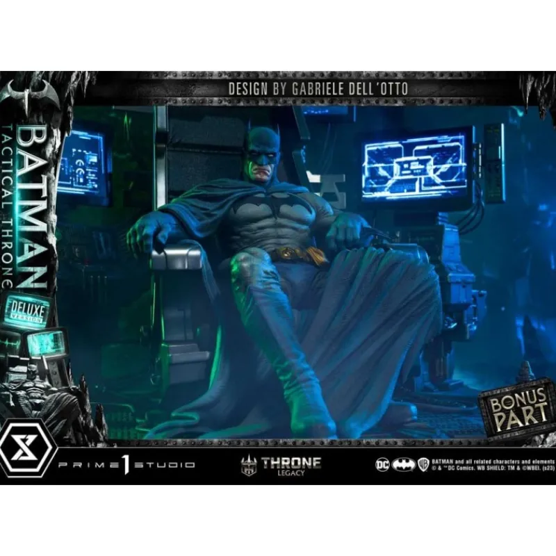 Prime 1 Studio Regalos De Superhéroes Dc|Figuras Dc^DC Comics Estatua 1/3 Batman Tactical Throne Deluxe Bonus 57 cm