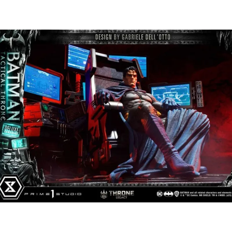 Prime 1 Studio Regalos De Superhéroes Dc|Figuras Dc^DC Comics Estatua 1/3 Batman Tactical Throne Deluxe Bonus 57 cm
