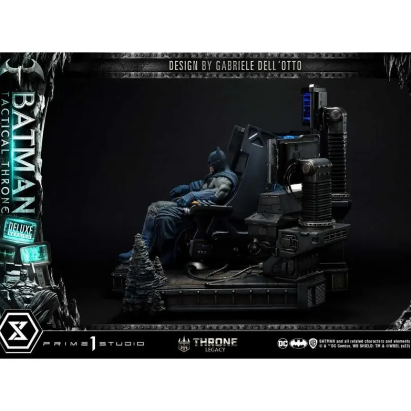 Prime 1 Studio Regalos De Superhéroes Dc|Figuras Dc^DC Comics Estatua 1/3 Batman Tactical Throne Deluxe Bonus 57 cm