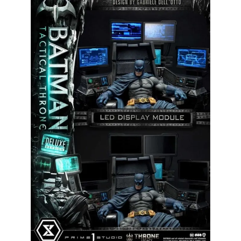 Prime 1 Studio Regalos De Superhéroes Dc|Figuras Dc^DC Comics Estatua 1/3 Batman Tactical Throne Deluxe Bonus 57 cm