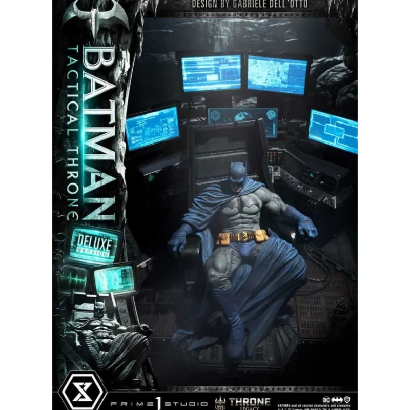 Prime 1 Studio Regalos De Superhéroes Dc|Figuras Dc^DC Comics Estatua 1/3 Batman Tactical Throne Deluxe Bonus 57 cm