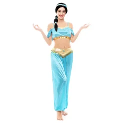 Mujer Disfrazzes Disfraces Mujer|Disfraces Disney^Deslumbrante Disfraz de Princesa Árabe Azul para Mujer