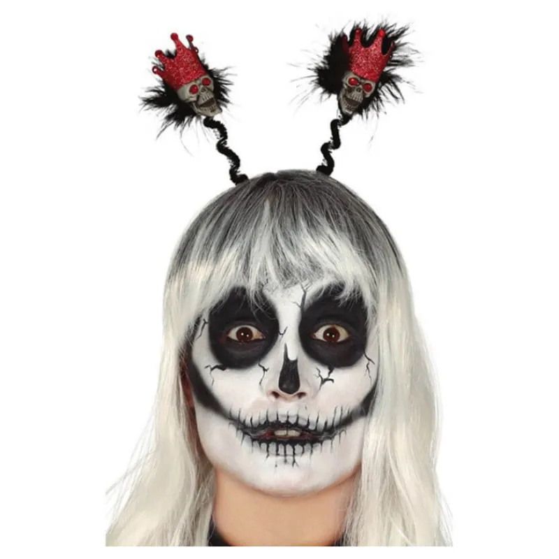 Outlet Diadema de Calaveras con Corona Diademas, Tiaras Y Coronas Disfraces |Accesorios Halloween Y Terror