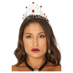 Disfrazzes Diademas, Tiaras Y Coronas Disfraces |Accesorios Halloween Y Terror ^Diadema de Telaraña Metálica