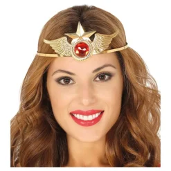 Disfrazzes Diademas, Tiaras Y Coronas Disfraces |Disfraces Dc^Diadema de Wonder Woman Dorada con estrella
