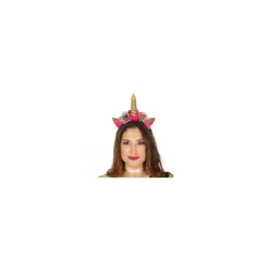 Hot Diadema Deluxe de Unicornio con cuerno dorado Mujer Diademas, Tiaras Y Coronas Disfraces |Disfraces Mujer