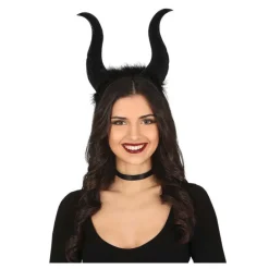 Discount Diadema Demonio Negra con Cuernos Altos Diademas, Tiaras Y Coronas Disfraces |Accesorios Halloween Y Terror