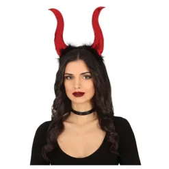 Disfrazzes Diademas, Tiaras Y Coronas Disfraces |Accesorios Halloween Y Terror ^Diadema Demonio Roja con Cuernos Altos