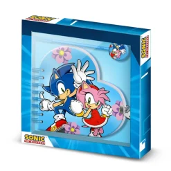 KaracterMania Regalos Y Coleccionismo Para Gamers - Cosas De Videojuegos Míticos^Diario Corazón Llave + Boli Azul Sonic The Hedgehog SEGA Amy