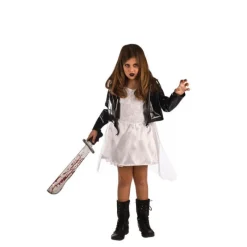Disfrazzes Disfraces Infantiles^Disfraz infantil de Tiffany la Novia de Chucky brillante