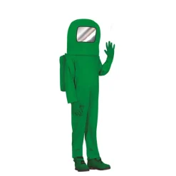 Online Disfraz Among Us Verde para niños Disfraces Infantiles|Disfraces Videojuegos