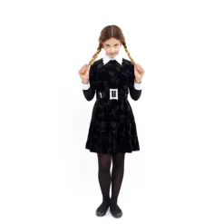 Disfrazzes Disfraces Infantiles^Disfraz Clásico de Miércoles para Niña y Adolescente