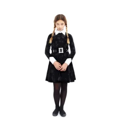 Disfrazzes Disfraces Infantiles^Disfraz Clásico de Miércoles para Niña y Adolescente