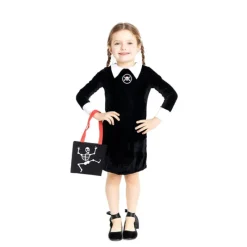 Disfrazzes Disfraces Infantiles^Disfraz Clásico Negro de Niña Siniestra para Bebé y Niña