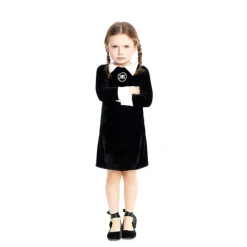Disfrazzes Disfraces Infantiles^Disfraz Clásico Negro de Niña Siniestra para Bebé y Niña