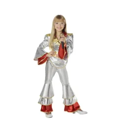 Outlet Disfraz de Abba plata años 70 para niña Disfraces Infantiles|Disfraces De Música
