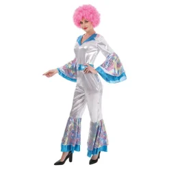 Hot Disfraz de Abba Woman plateado para mujer Mujer Disfraces Mujer|Disfraces De Música