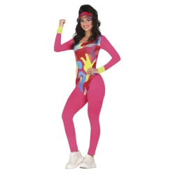 Mujer Disfrazzes Disfraces Mujer|Disfraces Kawaii Y Divertidos^Disfraz de Aeróbic de los Años 80 Psicodélica para mujer